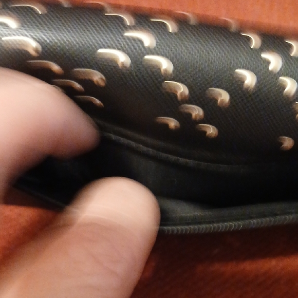 Victoria's Secret Black and Gold Studded Wallet - Picture 4 of 8